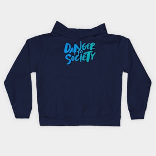 Danger to Society - blue Kids Hoodie